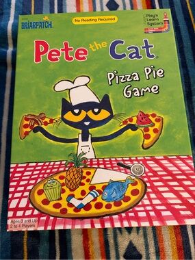 Pete the Cat Pizza Pie Game - Green Family Board Game All pieces inside